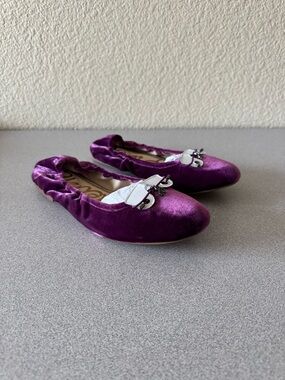 Sam Edelman Felicia Orchid Velvet Ballet Flats Womens Size 8 - NIB